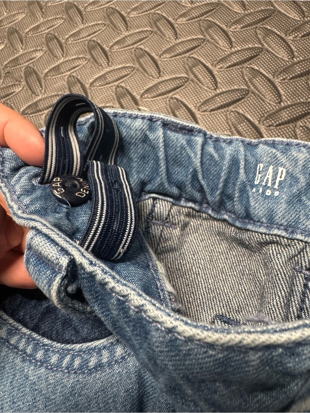 Gap Kids High Rise Wide Leg Jeans Girls Size 10 Two Tone Denim - Picture 3 of 13